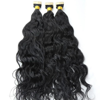 Cheveux Indiens Naturels Vierges Non Traités Remy en Vrac, Extensions de Temple du Tamil Nadu, Double Trame Faite à la Machine, Super Double Drawn, Perm