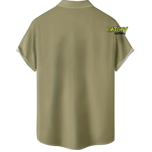 Impresión completa Primavera Verano Hombres Hawaiian Beach Shirt Custom Color Hawaiian Ins Shirt - Product Image 4