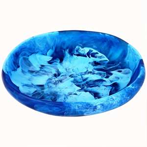 Bol de terre en résine moyenne taille de produit personnalisée faite à la main en Inde avec bois et résine pour les fêtes meilleur prix en ligne - Product Image 1