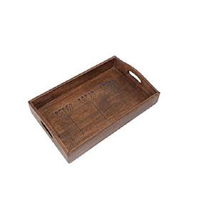 Plateau de service en bois de forme rectangulaire au design élégant pour servir de délicieux plats et desserts, utilisation en restaurant, plateau de service - Product Image 4