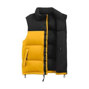 Gilet matelassé d'hiver pour hommes, col montant, veste matelassée sans manches, veste rembourrée personnalisée, épaisse et chaude, vestes bouffantes de style Street wear - Product Image 3