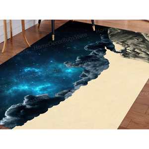 Tapis imprimé : Moderne, Personnalisé, Ciel, Chambre d'enfant, Chambre à coucher, Salon, Tapis doux non tissé - Product Image 4