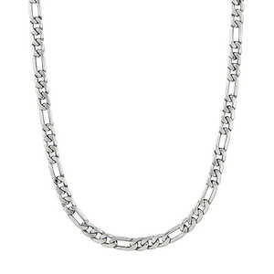 Collar Urthn para hombre, eslabón Chapado en plata, diseño geométrico moderno en forma de letra con perlas de diamantes para fiestas-1204112 - Product Image 1