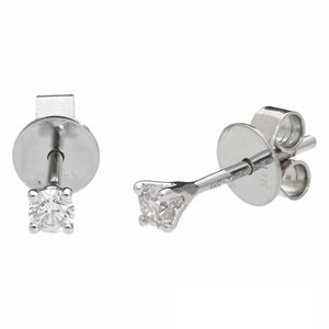 ต่างหูสตั๊ดโซลิแทร์สีทอง14K ที่มีเพชรเจียระไนธรรมชาติอันงดงามในการตั้งค่าตะกร้า4ง่ามที่ไร้กาลเวลาสำหรับความสง่างามในทุกๆวัน - Product Image 6