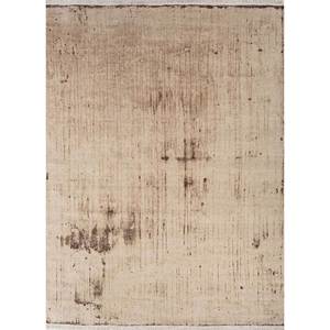 Tapis en laine et soie noué à la main Entropy Ivory AKWS-1480, motif abstrait rectangulaire en puzzle pour la maison, le salon, le couloir, les adolescents - Product Image 1