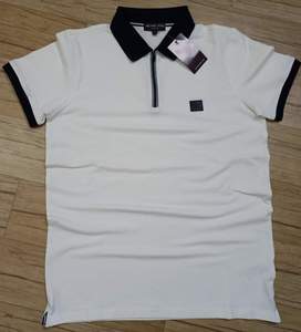 Camiseta polo de manga corta para hombre, camiseta a rayas de manga corta - Product Image 3