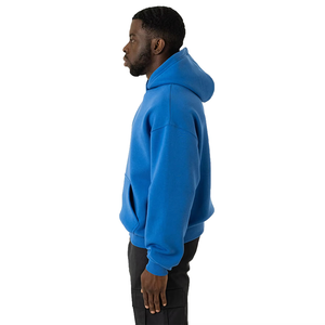 Sweat à capuche 100% coton pour hommes de haute qualité saison d'hiver matériau polaire avec logo avant à capuche technique brodé - Product Image 2