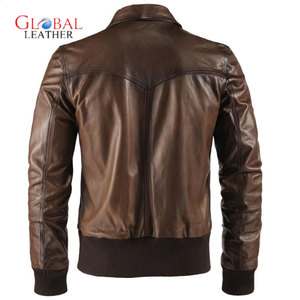 Chaqueta de cuero genuino de piel de oveja informal para hombre con diseño de la mejor calidad para hombre con cuello levantado estilo callejero transpirable - Product Image 2