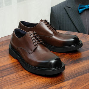 Chaussures en cuir décontractées pour hommes, style britannique, respirantes, légères, Derby, haut de gamme, luxe léger, polyvalentes, nouvelles chaussures en cuir - Product Image 1