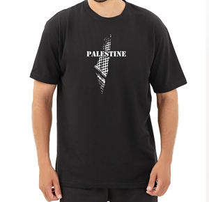 Veliko เสื้อยืดแขนสั้นสำหรับผู้ชายผ้าสแปนเด็กซ์/ ไนลอน260ก. เป็นมิตรกับสิ่งแวดล้อม & แห้งเร็วพิมพ์ลายพาเลสทีนใส่สบายในฤดูร้อน - Product Image 2