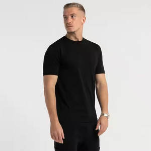 100% algodón tejido Unisex cuello redondo manga corta deportivo patrón a cuadros logotipo personalizado camiseta para hombres - Product Image 5