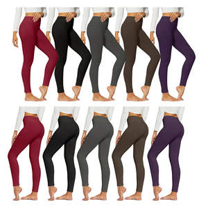 Legging en laine sans couture taille moyenne pour femmes de haute qualité tissu tricoté polaire respirant vêtements d'hiver décontractés avec logo personnalisable - Product Image 6
