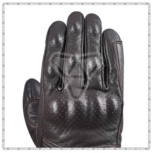 Guantes de cuero personalizados unisex para motocicleta, guantes protectores de invierno para montar en moto y motocross con pantalla táctil - Product Image 5