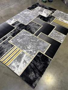 Alfombra turca Adiva de pelo largo, acolchada, de poliéster, hecha a máquina, diseño tradicional. - Product Image 3