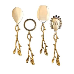 Poignée de coulée nouvelles cuillères fourchette et couteaux derniers couverts en métal nickelé couverts ustensiles en gros - Product Image 5