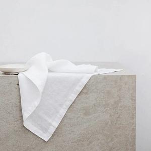 Ensemble de serviettes en coton naturel blanc pour les repas de tous les jours Serviettes en tissu élégantes pour les fêtes de mariage et la maison - Product Image 4