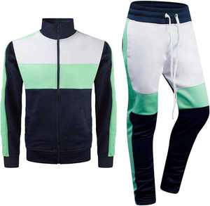 Survêtement de sport 100% coton de haute qualité pour femmes survêtement de bloc de couleur écologique pour ensemble de fitness d'hiver de yoga-grande taille - Product Image 1