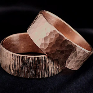 Anillo de Cobre para Uso Ayurvédico para el Equilibrio Energético, Anillo de Cobre Martillado para la Salud, Anillo de Cobre Puro Martillado de Lujo - Product Image 1