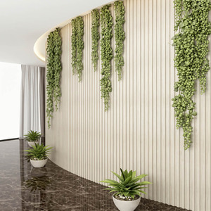 Panneau mural rainuré en WPC pour l'intérieur, insonorisant, alternative au bois creux pour la décoration du plafond du salon - Product Image 5
