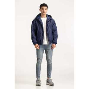 Casual Hooded Puffer <b>Jacket</b> with Zipper Closure and Logo Print Waterproof and Polyester Filled MN-JKT-WS24-081 - Product Image 3