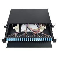 Caja Terminal de Fibra Óptica Industrial Negra ST SC LC con Soporte POE TCP GSM para FTTX FTTH y Férula de Cerámica de Zirconia