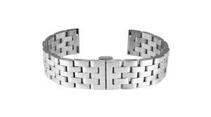 Luxury Professional Unisex Stainless Steel Silver Breathable Lightweight Durable Water-Resistant Adjustable Custom <b>Watch</b> Band - Product Image 3