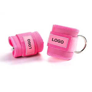 Vente chaude, sangles de cheville de haute qualité pour l'entraînement, en matériau PU, sangles de cheville pour la salle de sport avec machines à câbles, logo personnalisé possible - Product Image 3