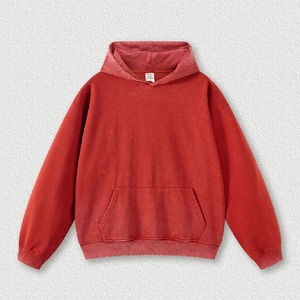 Logo de marque personnalisé 500 GSM Sun Faded Vintage Hoodies pour hommes surdimensionné en détresse lavage à l'acide Streetwear brodé hiver - Product Image 3