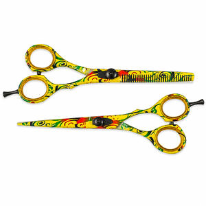 Ensemble de 2 ciseaux et cisailles professionnels en acier inoxydable, lame droite, pointe acérée, poignée ronde, durables pour adultes - Product Image 1