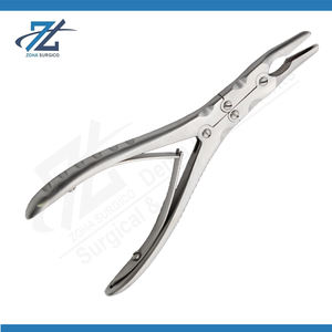 Rongeur Óseo de Acción Compuesta, Manual, de Acero Inoxidable, Ligero, Curvo, 150 mm, Mordida de 4 mm, Instrumentos Quirúrgicos Reutilizables, Certificado CE - Product Image 2