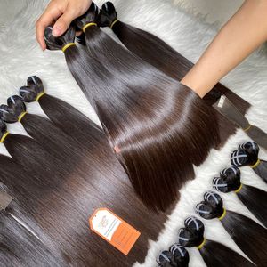 มัดผมตรงปลายสีน้ำตาล2025เป็นมัดผม100% จากเวียดนามดิบพร้อมส่ง - Product Image 1