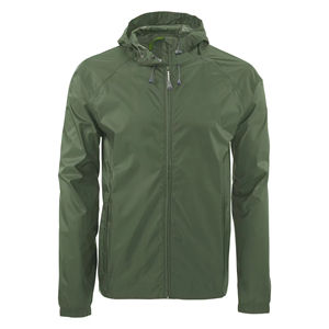 Custom Hooded Sports <b>Running</b> Waterproof <b>Jacket</b> with <b>Reflective</b> Piping Men Lightweight Nylon Windbreaker Zip-Up - Product Image 1