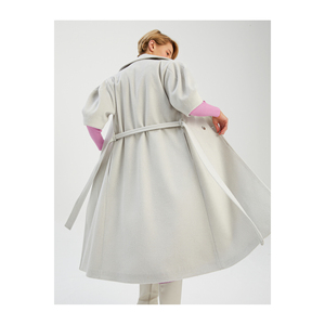 Manteau à manches courtes en laine mélangée BGN pour femmes Modèle W24K197 - Product Image 6