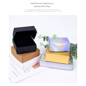 Cartón Kraft dorado y plateado láser, caja de regalo de cartón de embalaje en blanco y negro, caja de jabón compatible con impresión de logotipo de tamaño personalizado - Product Image 2