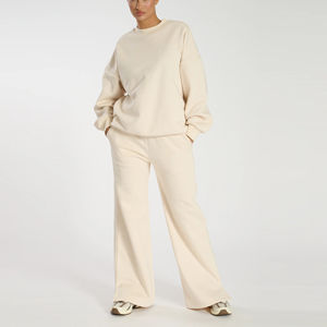 Custom French Terry Women Sweatshirts <b>Drop</b> Shoulder Oversized High Quality Crewneck Sweatshirt Women's Hoodies Sweatshirts - Product Image 6