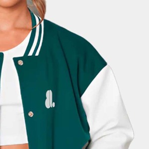 Retailer All OEM ODM Service Long Sleeve Women Varsity Jacket Ladies Cropped Baseball Uniform Varsity Jackets for Winter - Product Image 6
