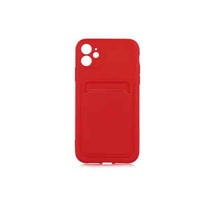 Funda de Silicona Premium Delgada NXXA Ofix para iPhone 12 Roja, Carcasa Protectora Trasera con Estilo Líquido, Modelo Plus - Product Image 1