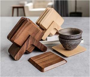 Posavasos de madera de nogal hechos a mano, toque elegante y sofisticado para la decoración de su hogar y la decoración de la Mesa, el mejor posavasos de madera - Product Image 6