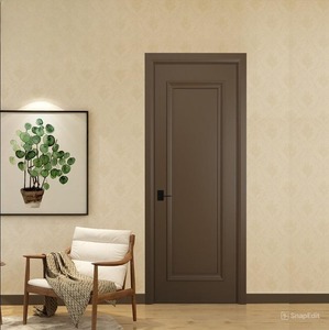 Puerta Residencial de Madera Sólida Precolgada, Diseño Moderno y Liso, Acabado Granulado Radioactivo, Insonorizada, para Sala de Estar o Apartamento - Product Image 4