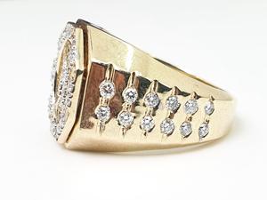 Bague Alphabet pour femmes de luxe en argent 925 certifié IGI classique rond taille brillant diamant - Product Image 3