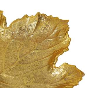 Assiettes de service en aluminium de haute qualité en forme de feuille, vaisselle élégante et écologique pour les événements à domicile, pour servir des amuse-gueules et des collations - Product Image 2