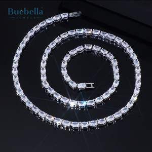 Venta caliente 925 Plata Rosa chapado en oro 4mm Cadena de tenis Ovalada para hombres joyería fina - Product Image 2