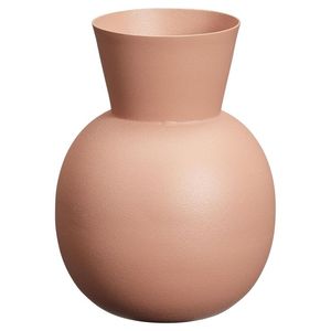 Vase à fleurs moderne en métal rose mat, style nordique, rond, en fer, pour bourgeons, centre de table décoratif, luxe, pour la maison et les mariages - Product Image 1