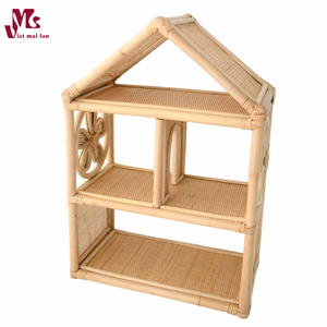 Casa de muñecas de mimbre y ratán para niños, juguetes de materiales seguros para niños, perfectos para cumpleaños y decoración de la habitación de sus hijos - Product Image 6