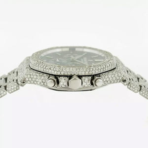 Reloj de Lujo Hip Hop con Moissanita, Moderno, con Incrustaciones de Diamantes VVS, de Acero Inoxidable, Cuarzo, para Hombre, Joyería de Moda - Product Image 4