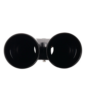 Terminale rotondo diametro 63mm doppio inclinato in acciaio inossidabile nero - Product Image 5