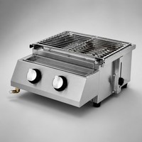 Barbecue au gaz GPL commercial pour comptoir, idéal pour l'hôtellerie, la restauration, les buffets, les banquets et les cuisines