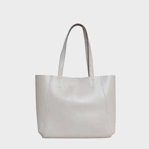 Sac Tote Designer Fait Main de Haute Qualité en Cuir Véritable Lisse Sans Doublure Gris Glace Style Vintage Tassel Top Fournisseur Indien - Product Image 4