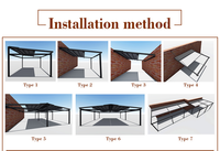 Étanche automatique PVC rétractable extérieur parasol électrique pliant toit couverture auvent auvent Restaurant en alliage d'aluminium