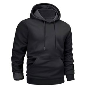 เสื้อฮู้ดดี้ผู้ชายไซส์ใหญ่ สีดำ ผ้าผสมคอตตอนและโพลีเอสเตอร์ น้ำหนักเบา สไตล์ลำลอง สตรีทแวร์ สำหรับใส่ในชีวิตประจำวัน 2026 - Product Image 1